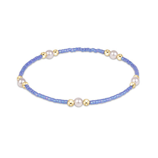 Hope Purpose Pearl Bracelet - Bright Blue