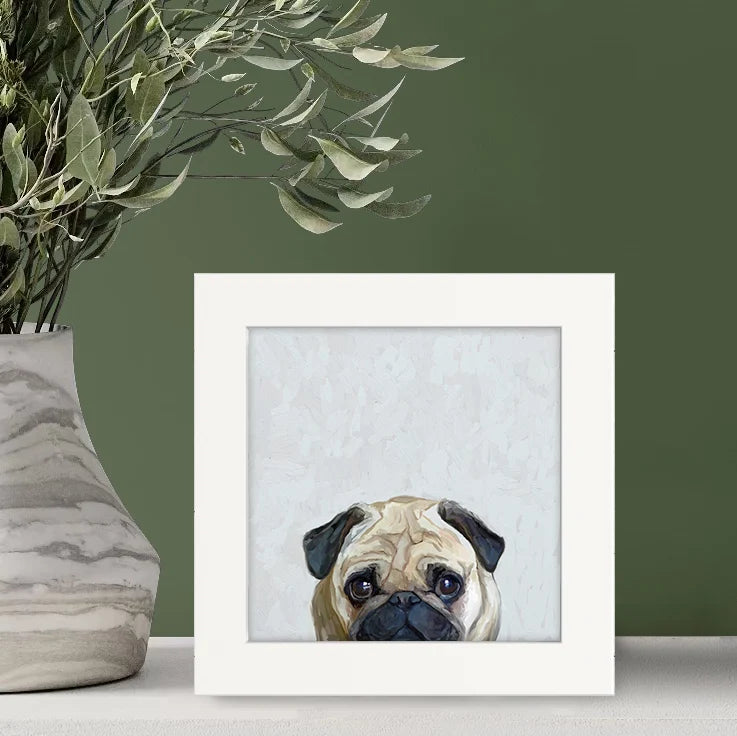 Best Friend - Hugs Needed Pug Happy Square Art