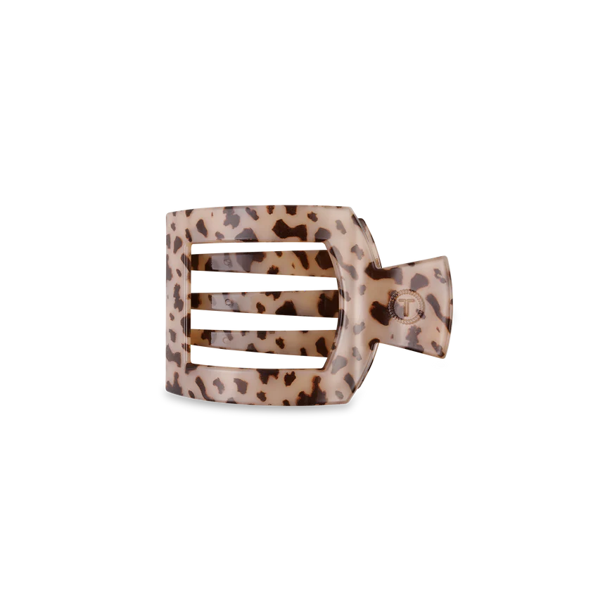 Teleties Small Flat Square Clip Blonde Tortoise