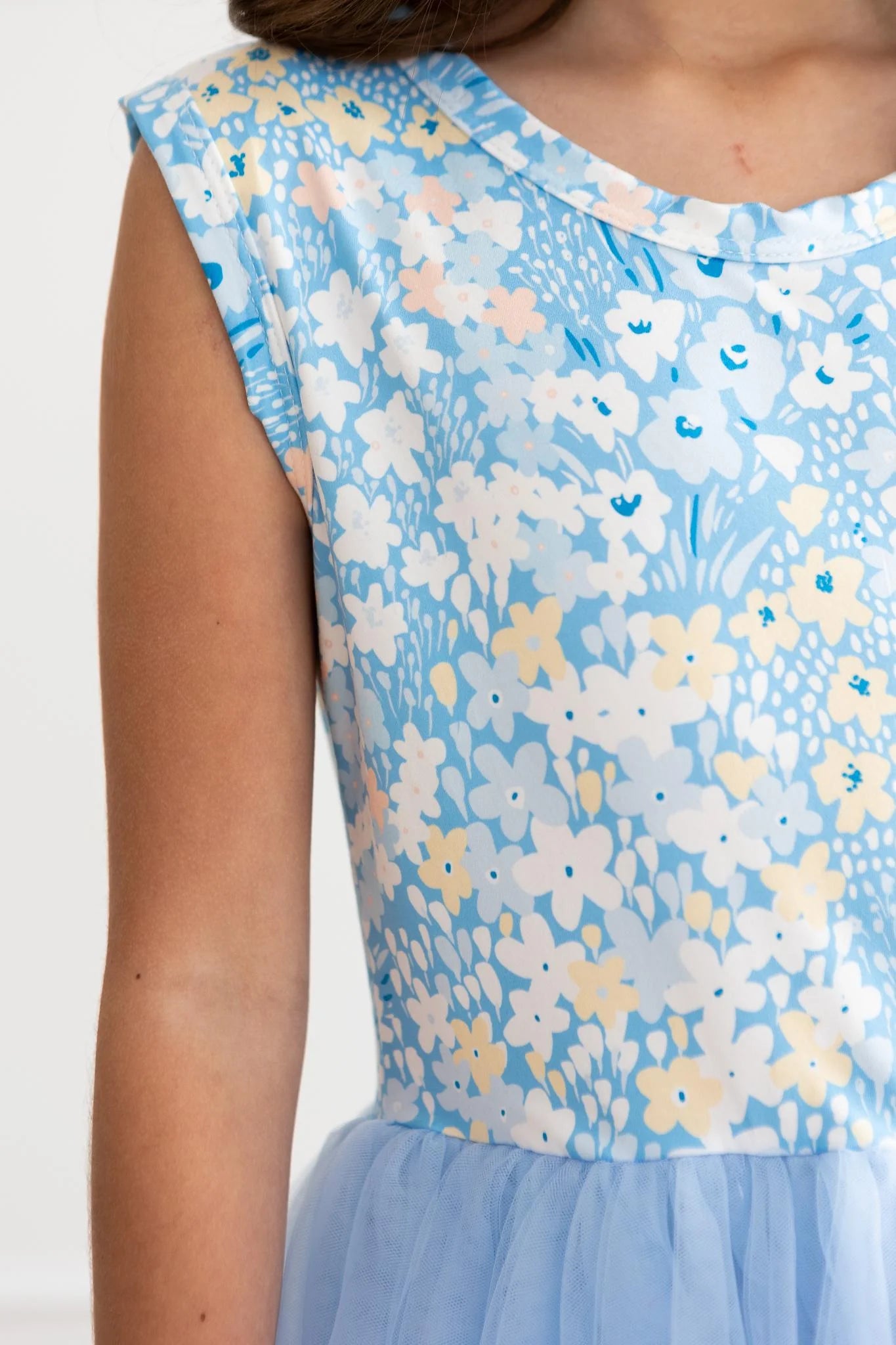 Blooming in Blue Tank Tutu Dress