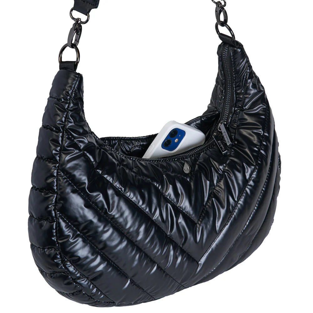 Black Half Moon HydroHobo® Bag - Bottle Included