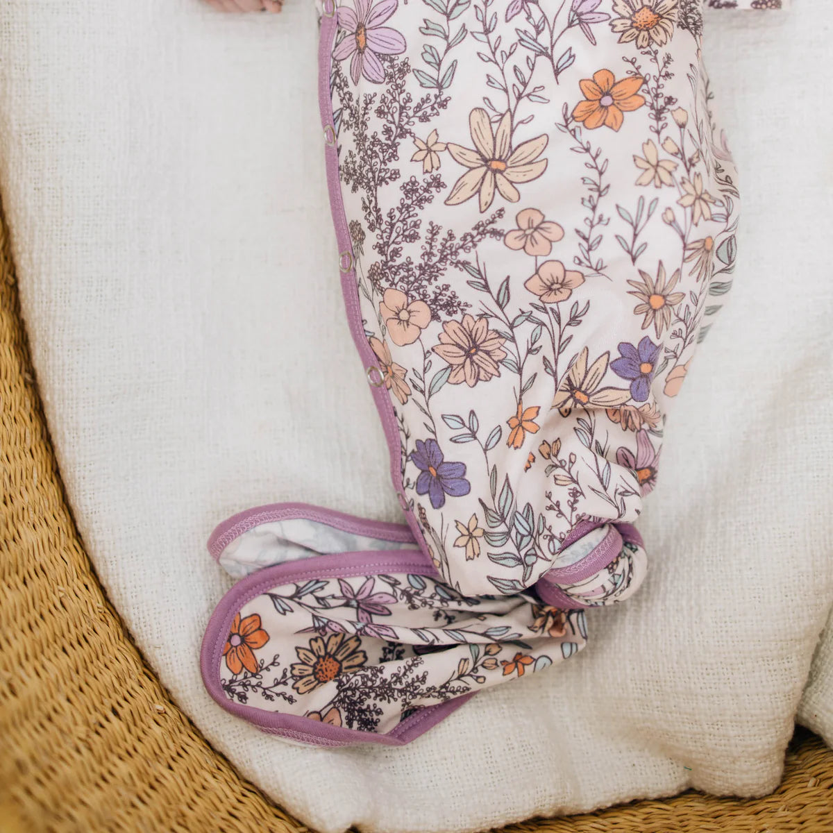 Newborn Knotted Gown Flora