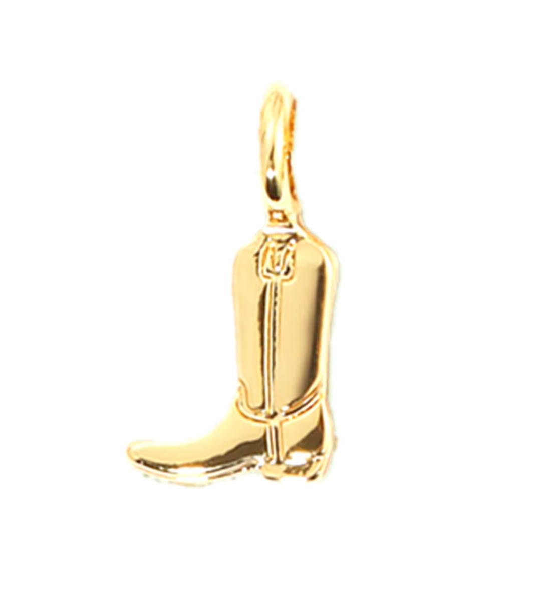 Cowboy Boot Charm Garden Gold Charm