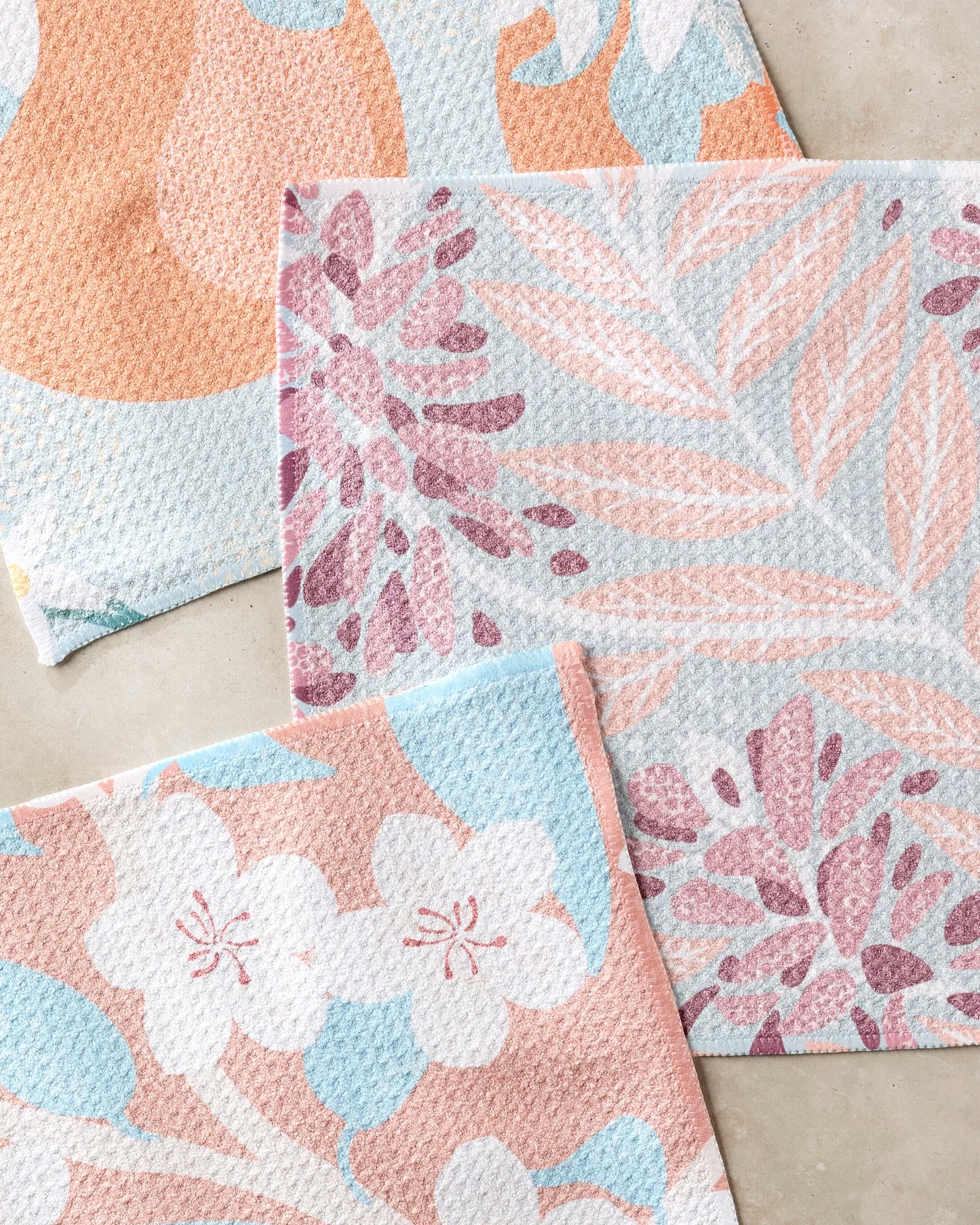 State Flowers Dishcloth Set of 3