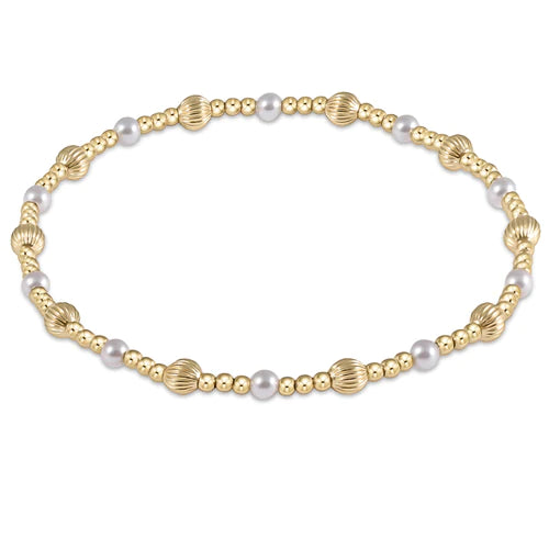 Dignity Sincerity Gold 4mm Bracelet Pearl