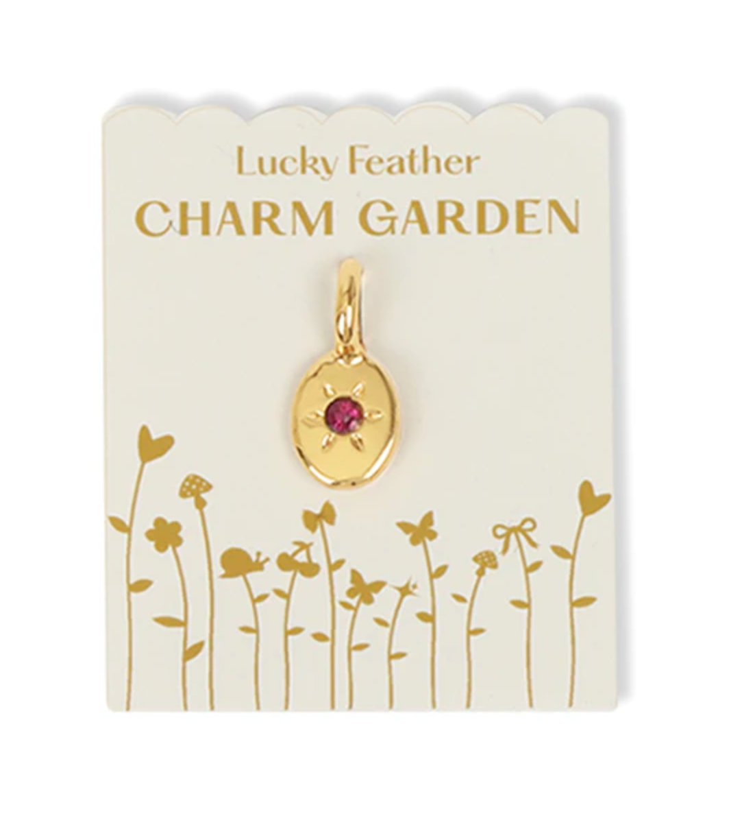 February Charm Garden Gold Charm Birthstone