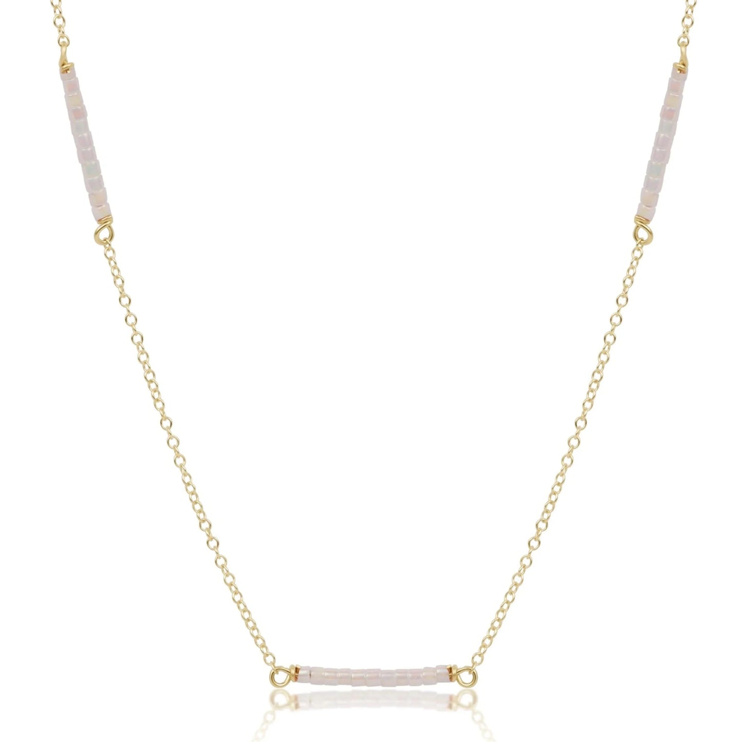 15" Choker Simplicity Chain Gold Hope Bliss Silky White