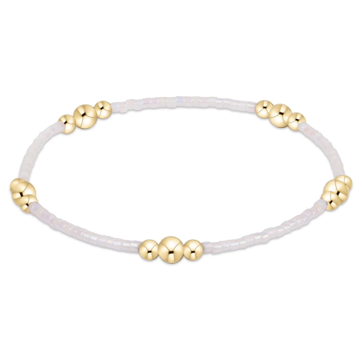 Hope Purpose Gold Bracelet Silky White