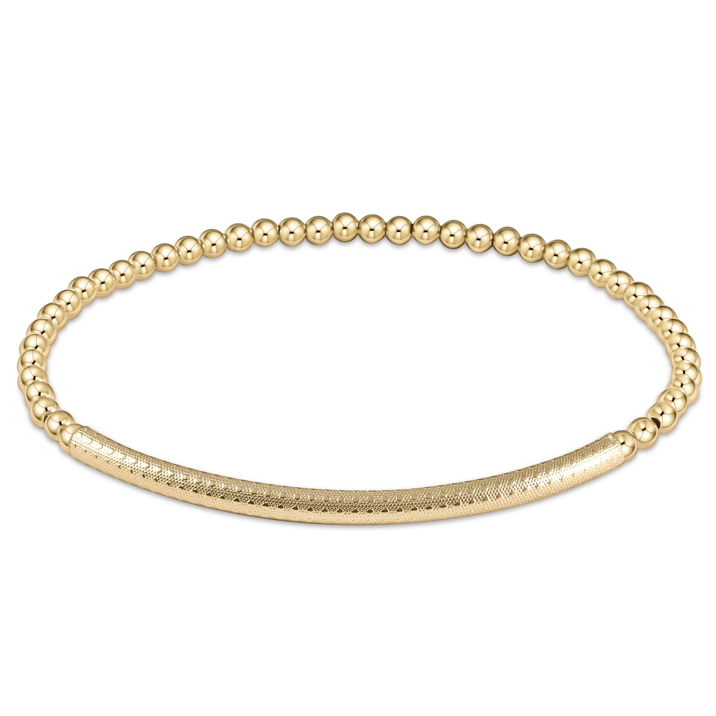 Extends Bliss Bar Textured 3mm Bead Bracelet Gold