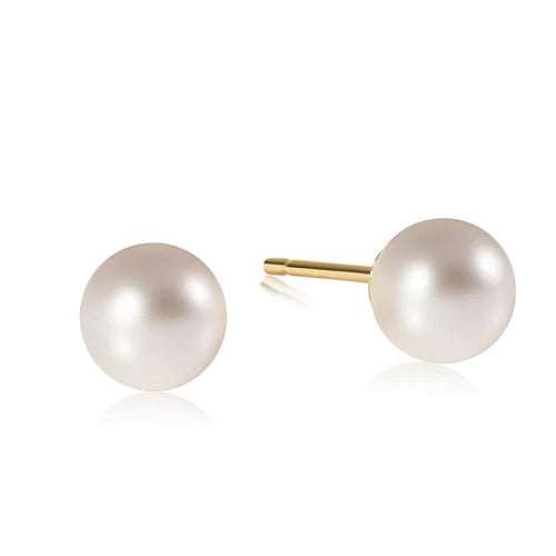 Classic 10mm Ball Stud Earrings Pearl