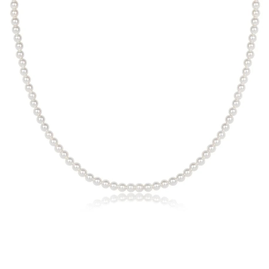 17" Choker Beaded Classic Pearl 3mm
