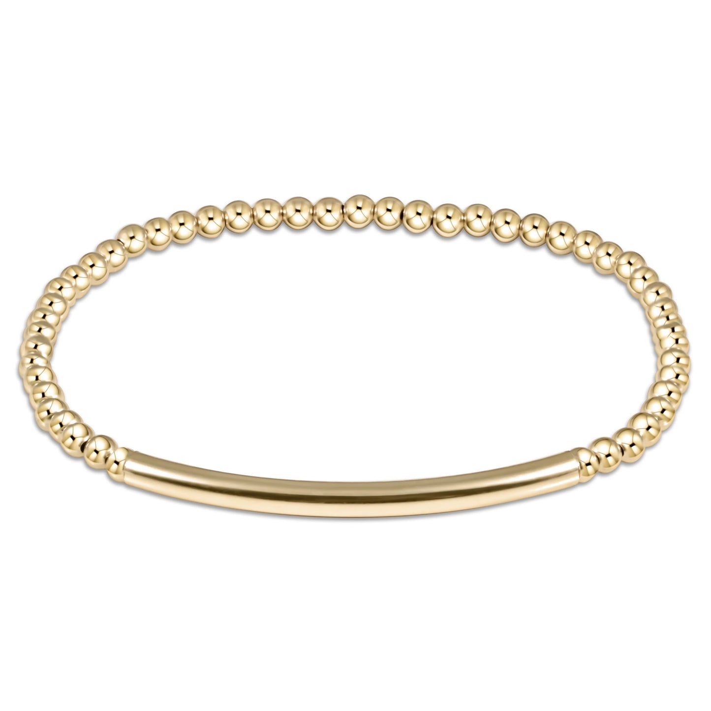 Extends Classic Gold 3mm Bead Bracelet Bliss Bar Smooth