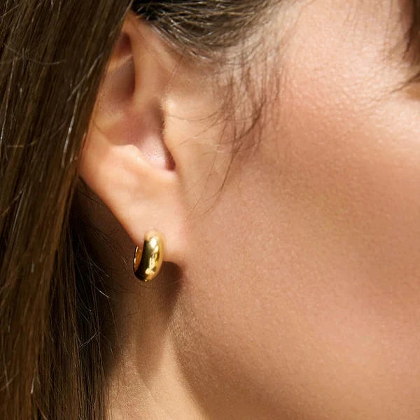 Betty Hoop Earrings 14mm Gold