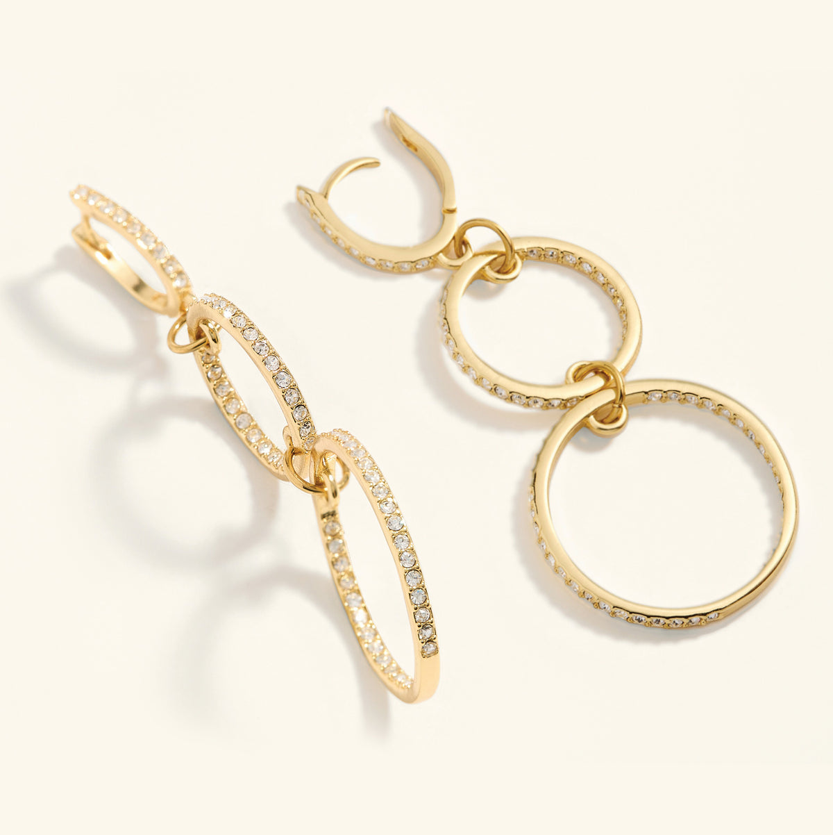 Dazzle Ring Earrings Crystal