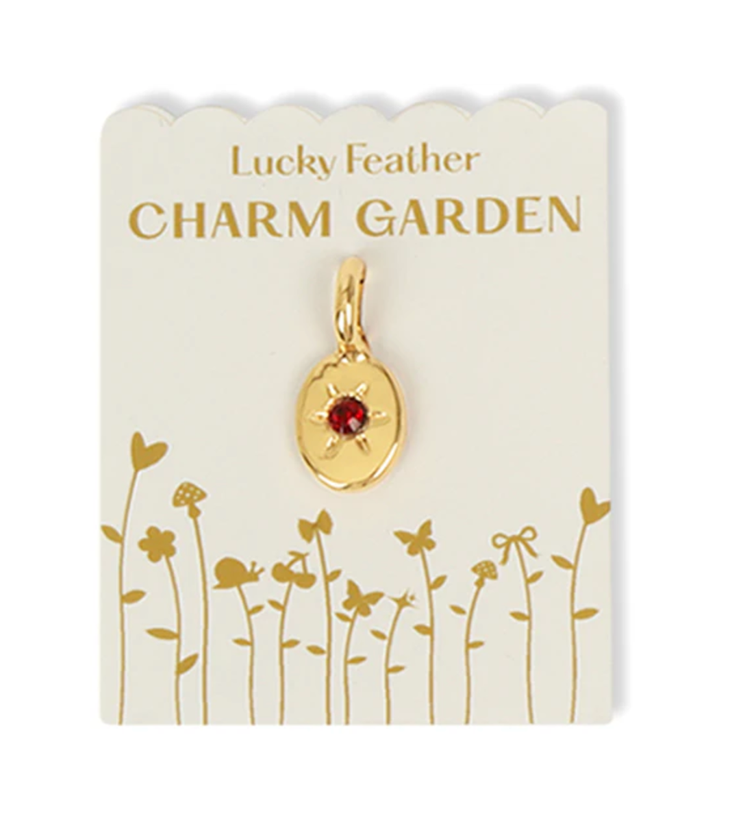 January Charm Garden Gold Charm Birthstone