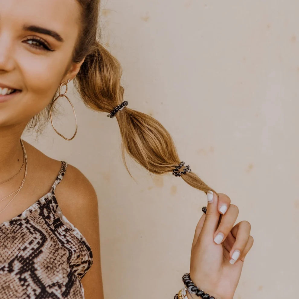 Jet Black Tiny Hair Ties