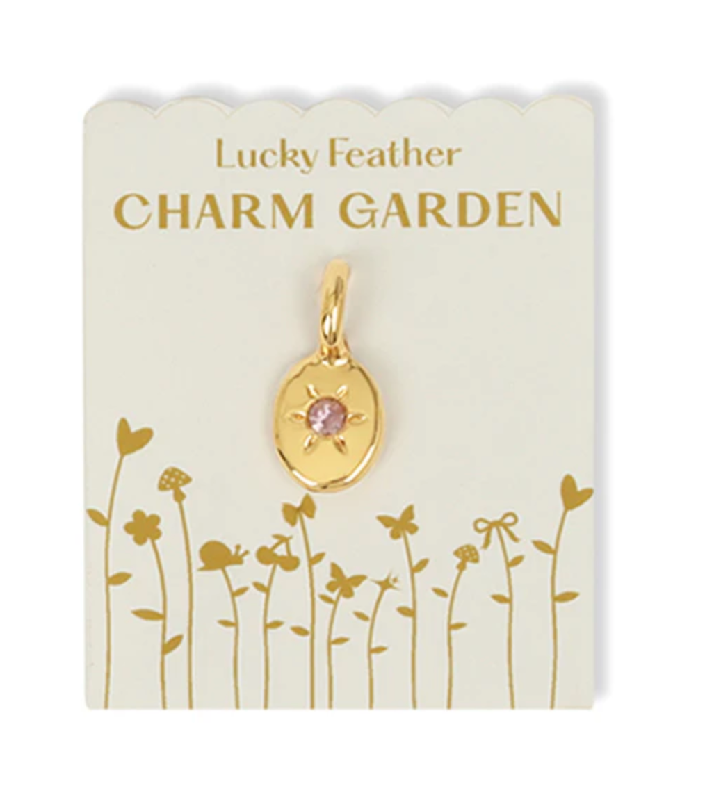 June Charm Garden Gold Charm Birthstone