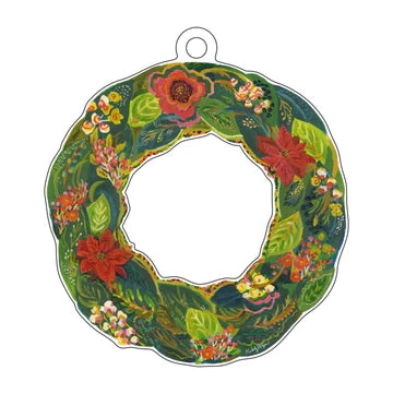 Poinsettia Wreath Acrylic Ornament