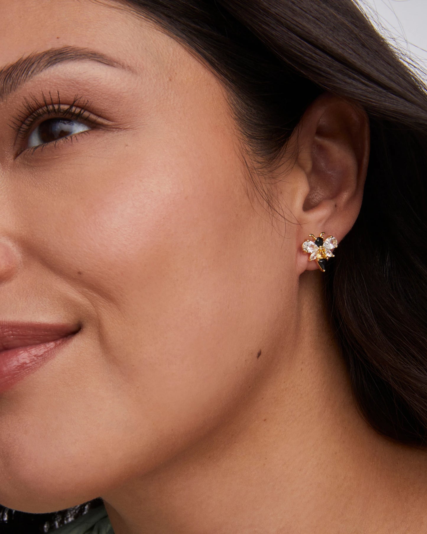 Bee Stud Earrings Gold
