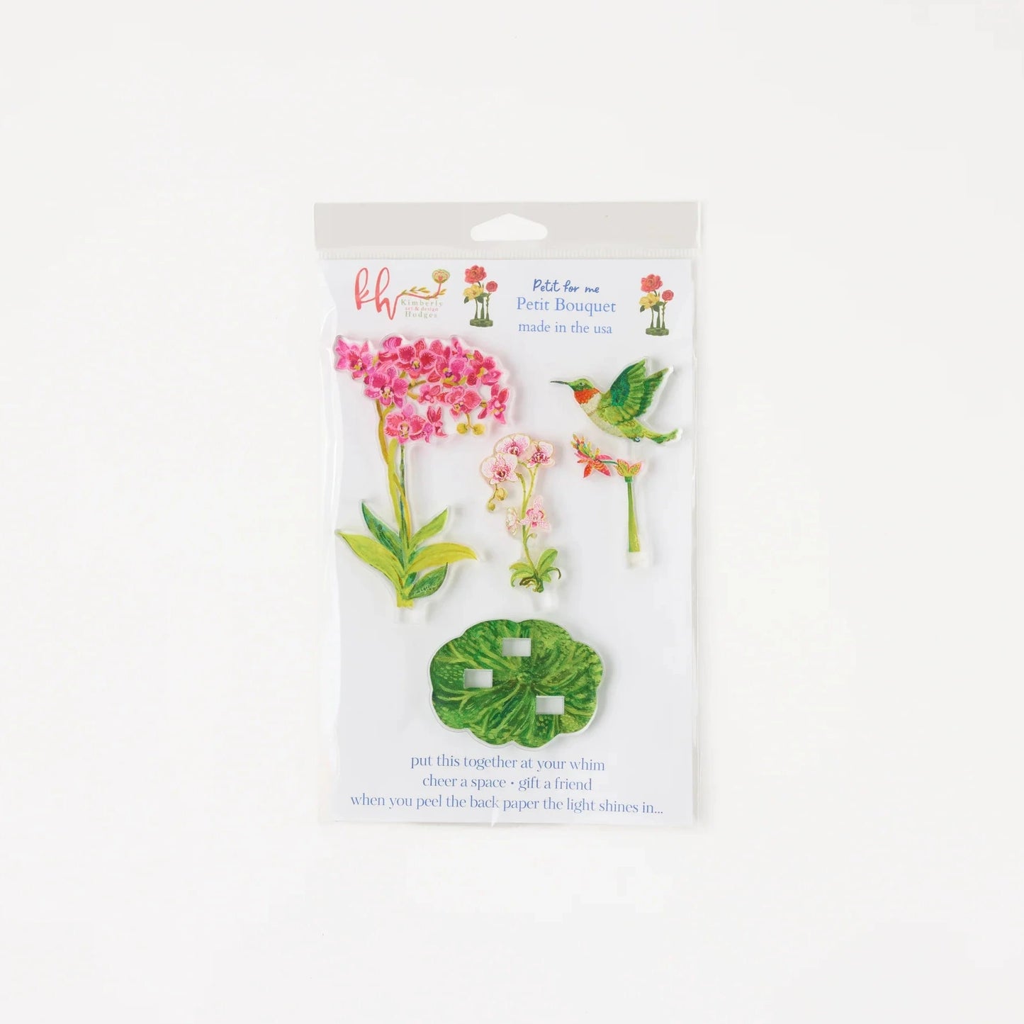 Hummingbird Petite Bouquet Acrylic Collection
