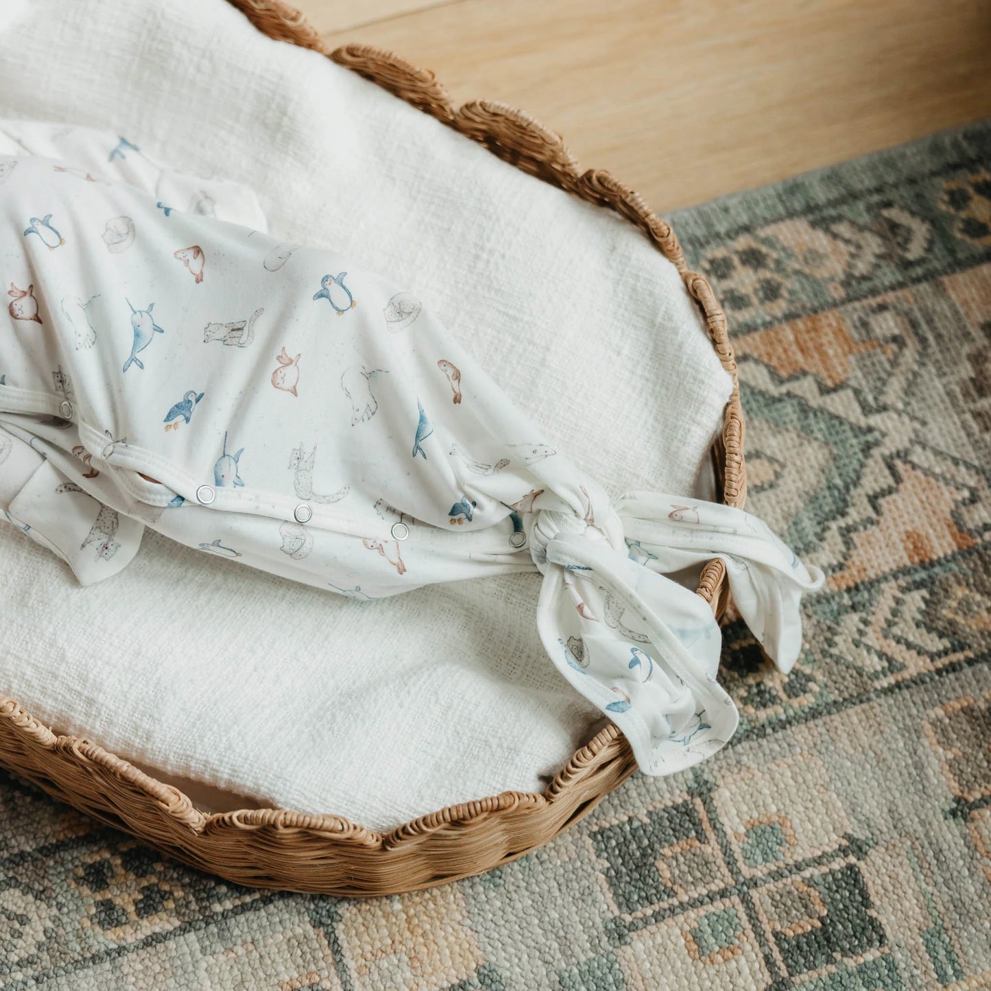 Newborn Knotted Gown Arctic Wonder