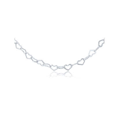15" Choker Love Chain Sterling Silver