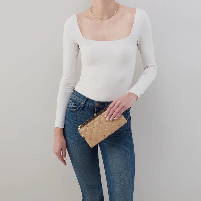 Lauren Clutch Wallet Dusty Gold