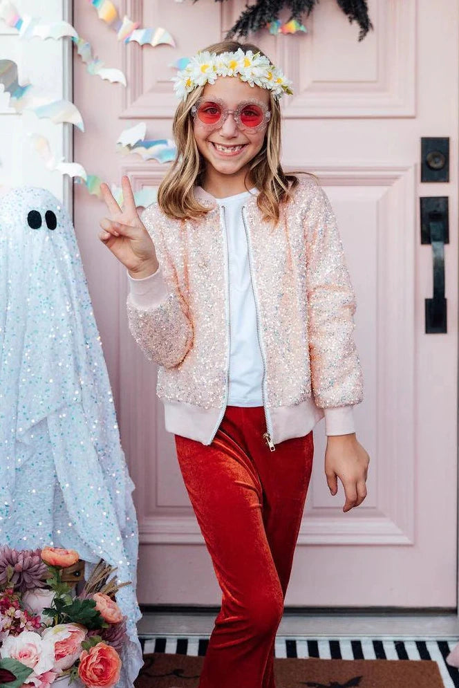 Peach Sequin Jacket