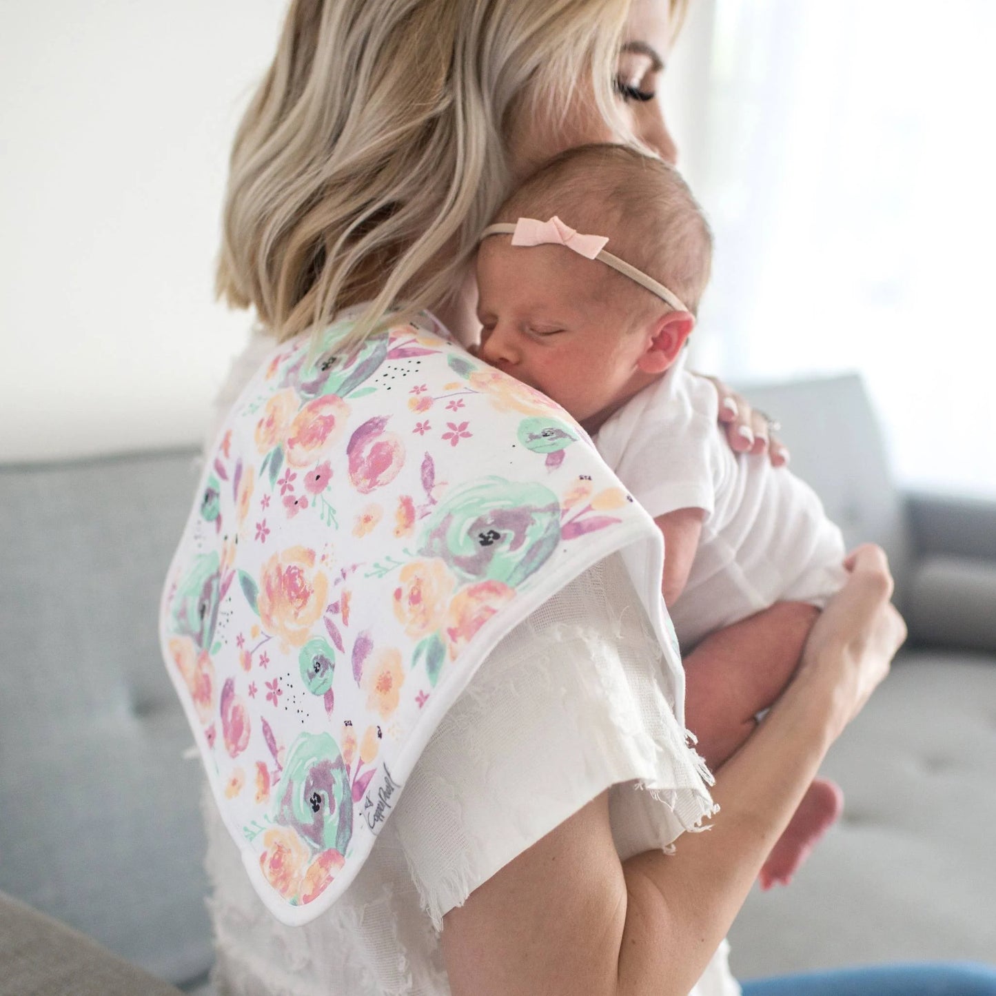 Burp Cloths Set of 3 Bloom