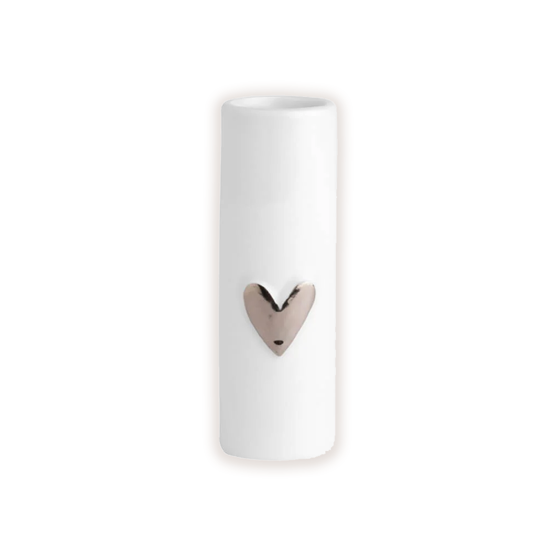 Silver Love Heart Mini Vase