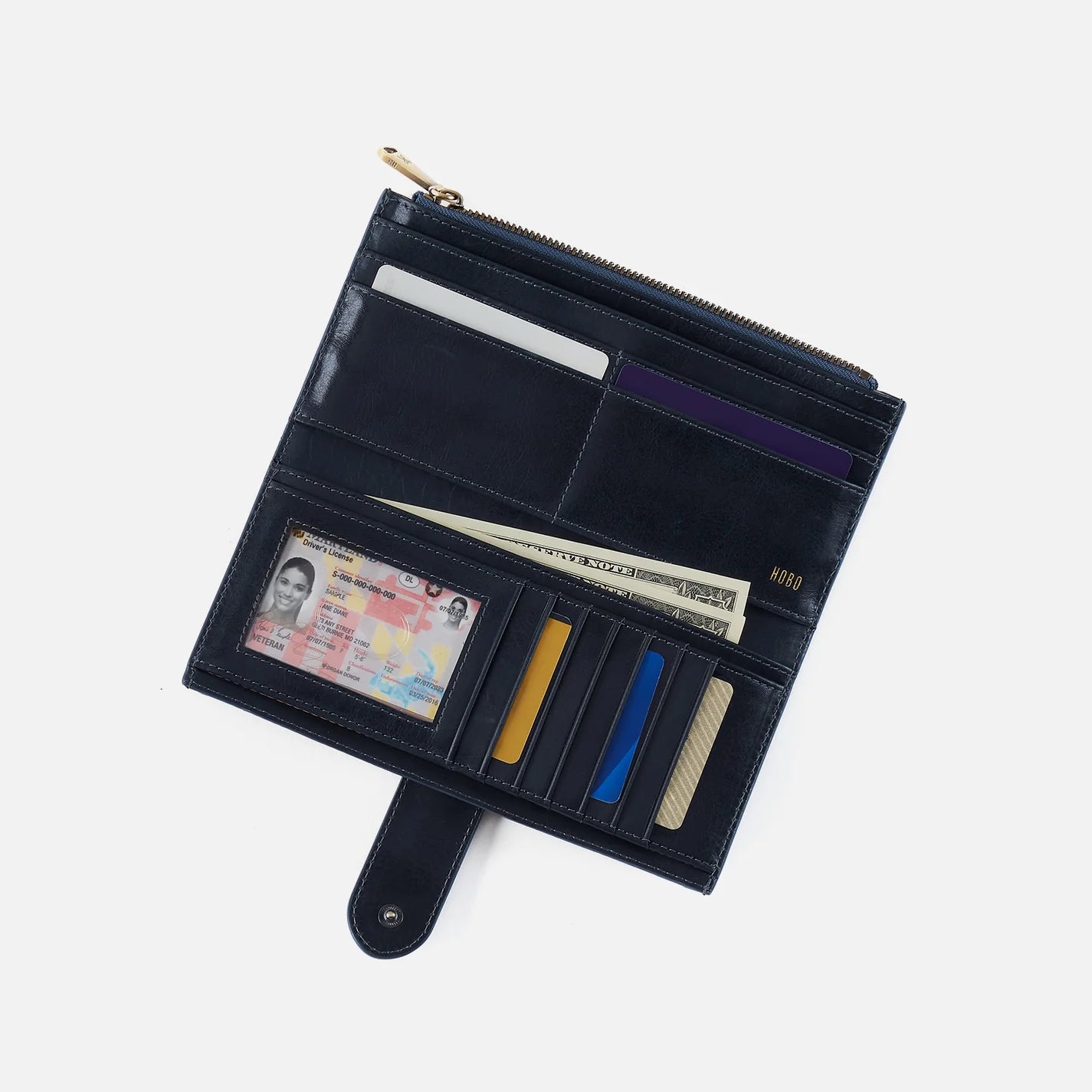 Dunn Continental Wallet Navy Horizon