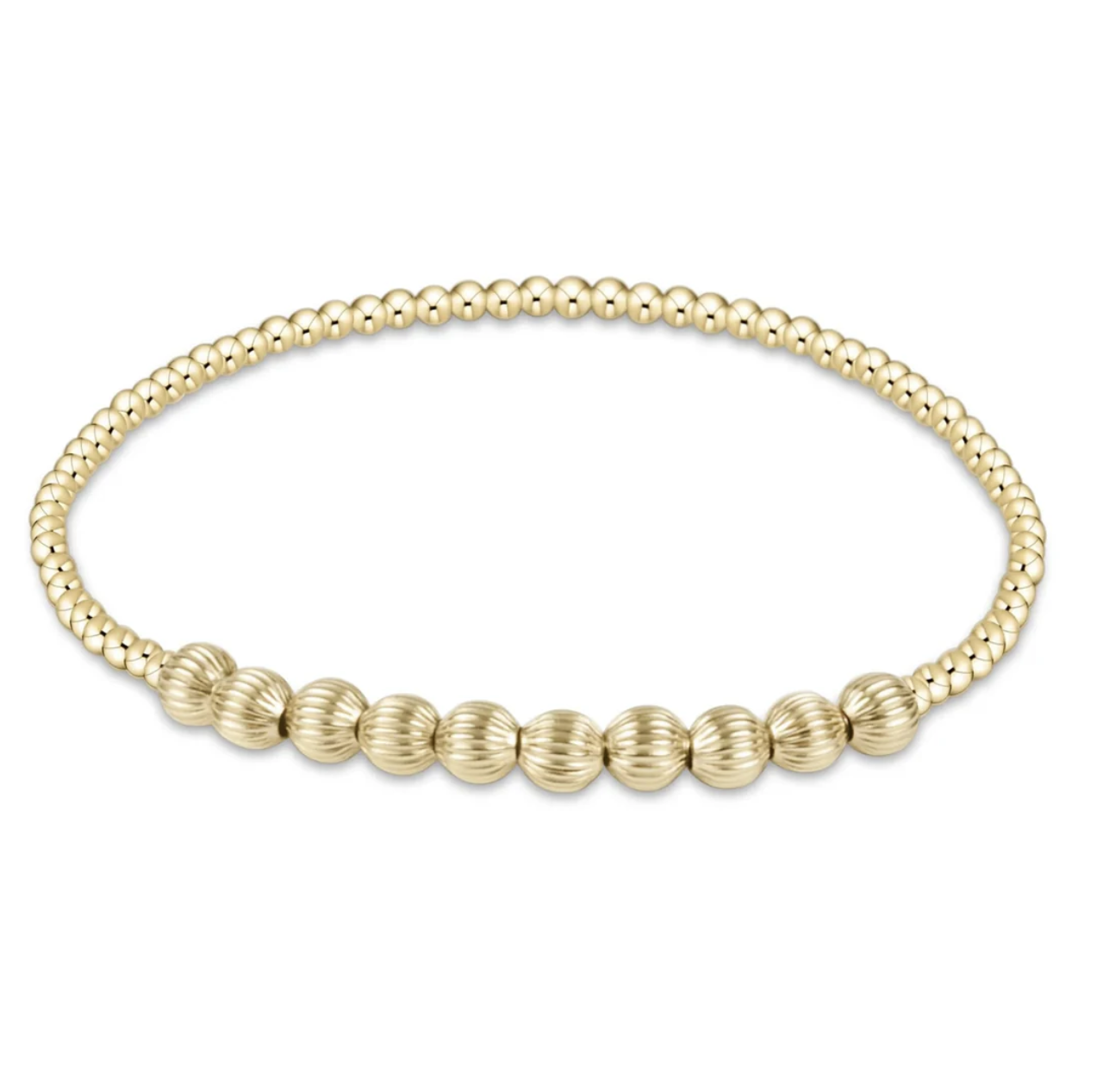 Dignity Beaded Bliss 2mm Bead Bracelet 4mm gold
