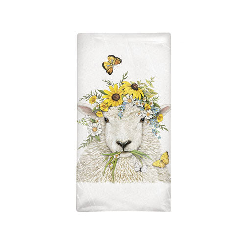 Sheep Flower Crown Towel