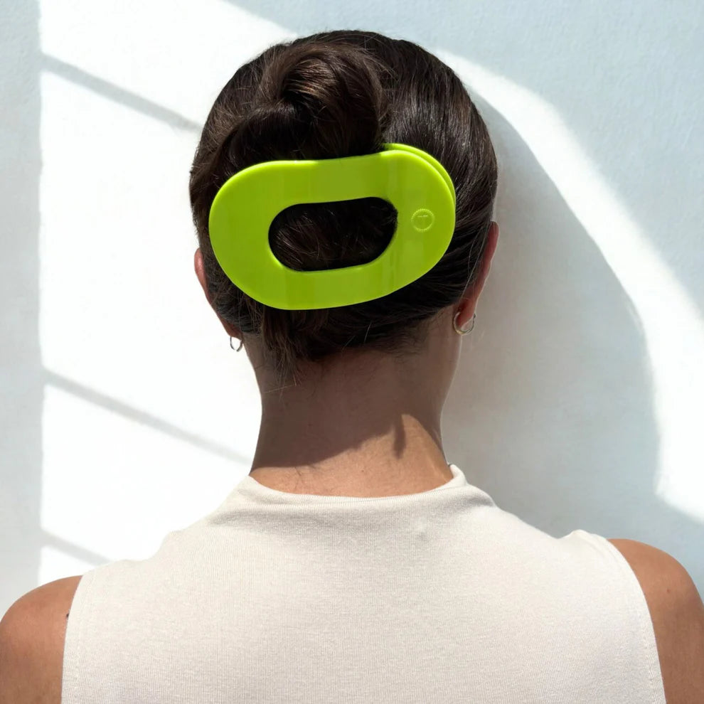 Teleties Large Flat Round Clip Summer Brights