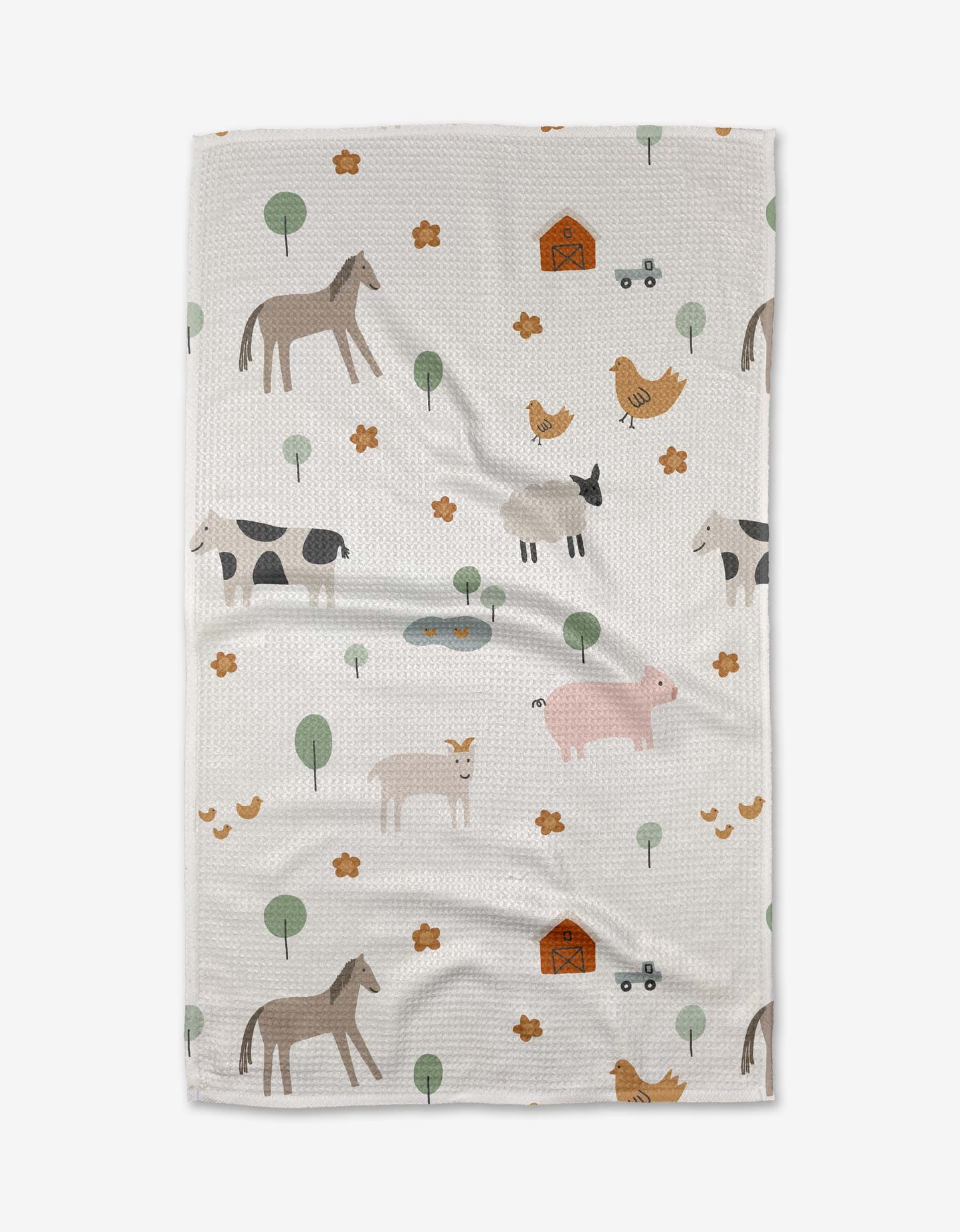 Light Farm Animals Classic Tea Towel