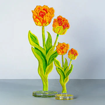 Green Lotus Acrylic Flower Stand Triple