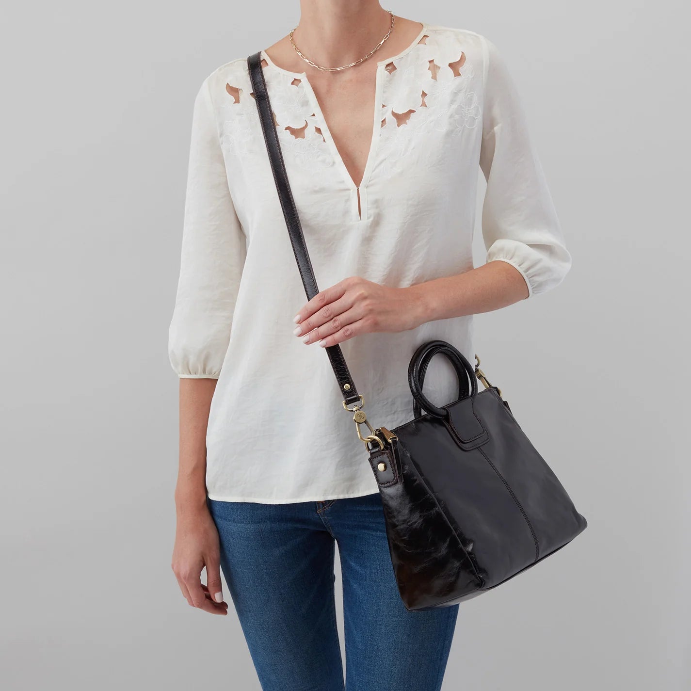 Sheila Medium Satchel Black