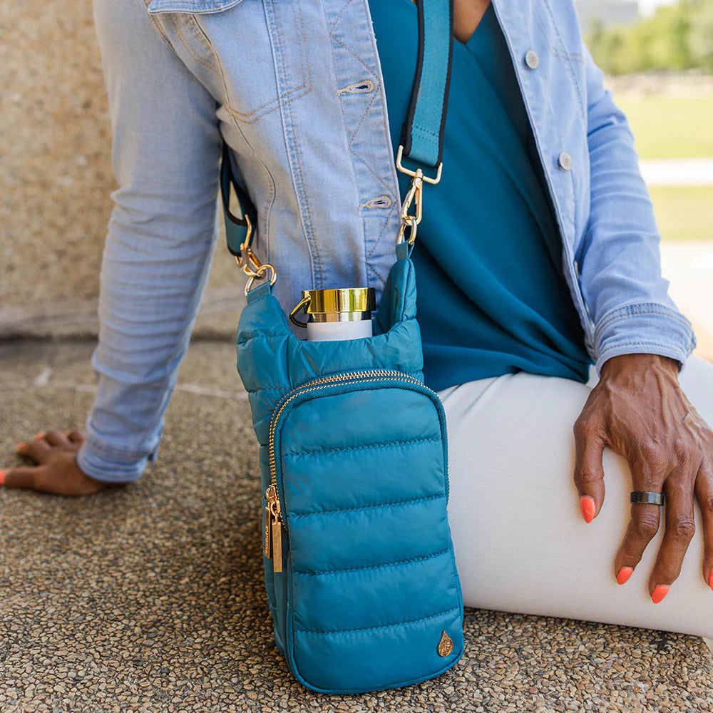 HydroBag Teal with Teal and Black Striped Strap