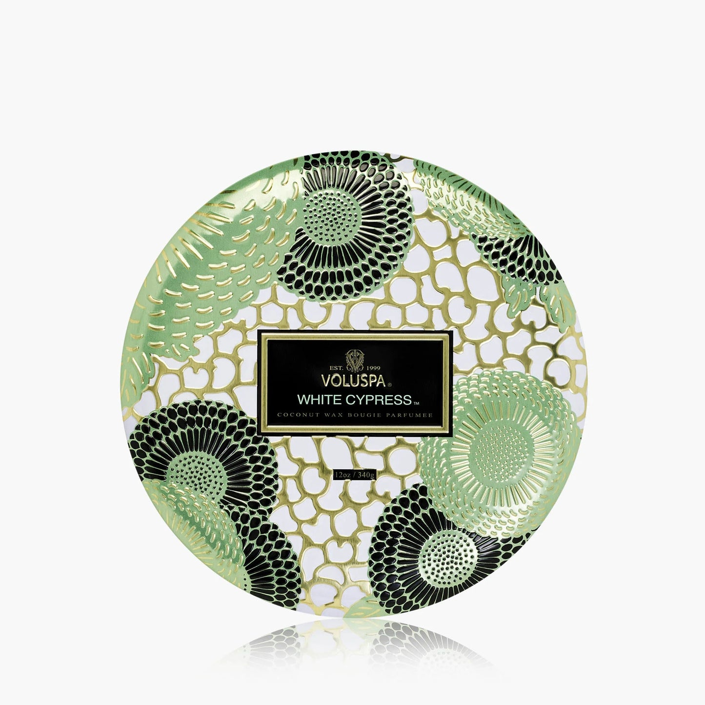 White Cypress 3 Wick Tin Candle