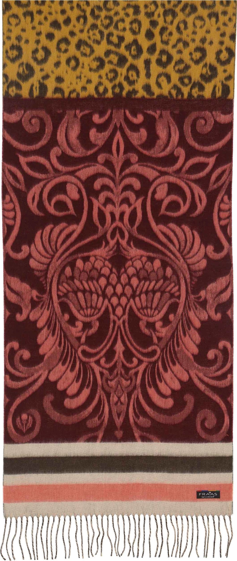 Leopard Paisley Patchwork Scarf Crystal Teal