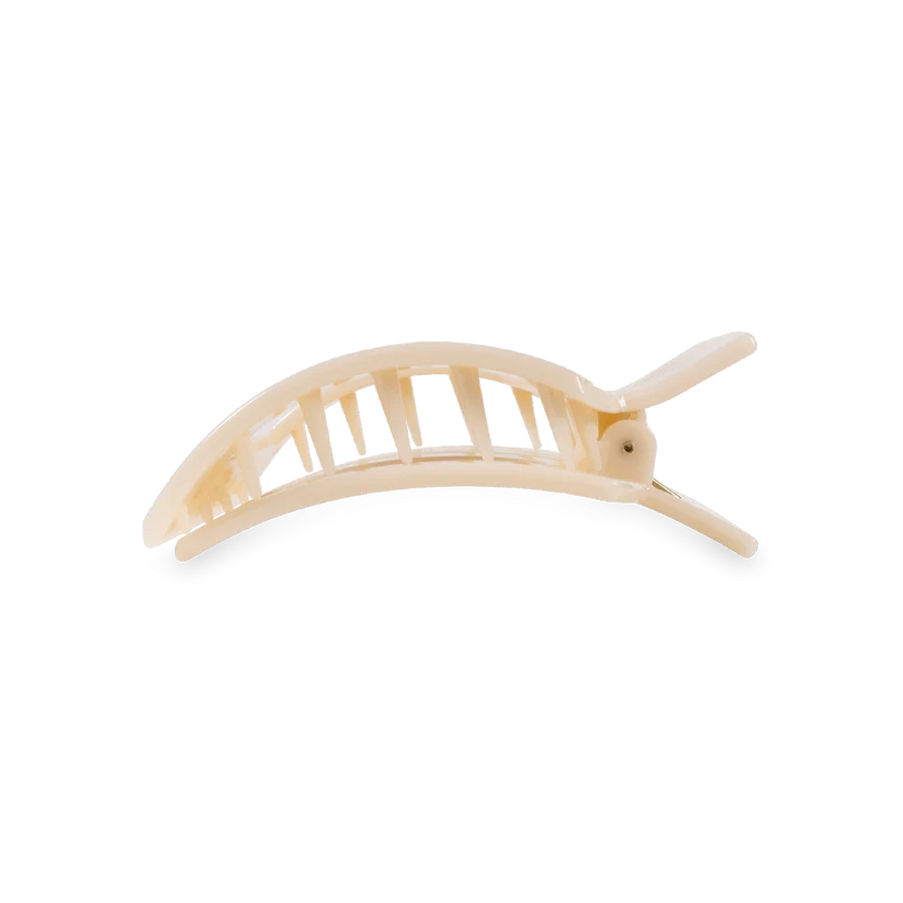 Almond Beige Small Flat Square Hair Clip