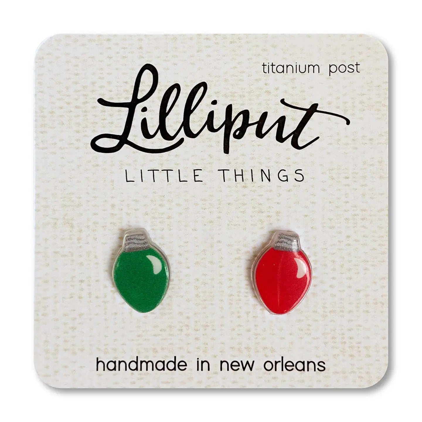 Lilliput Christmas Bulb Earrings