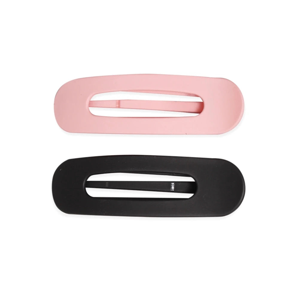 Soft Matte Skinny 2-Pack Flat Lay Claw Clips Raspberry Mocha