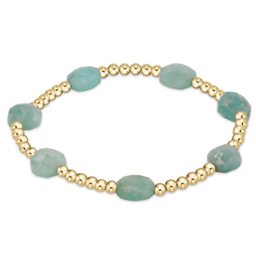 Admire Gold 3mm Bead Bracelet Amazonite