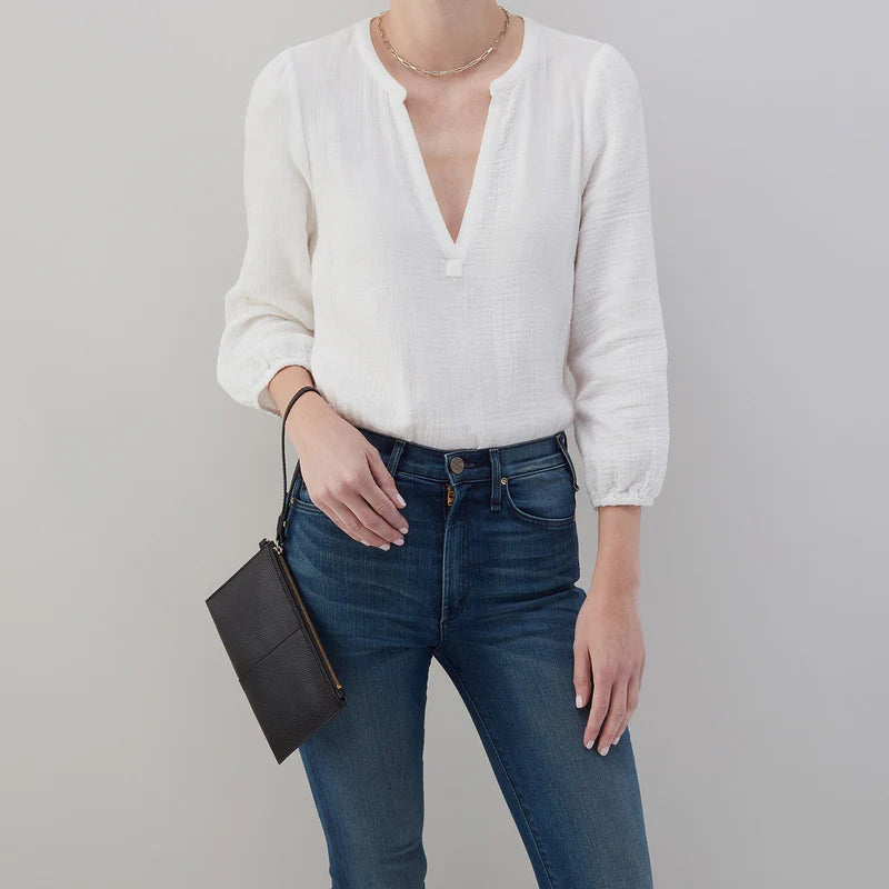 Vida Small Pouch Black and Biscuit