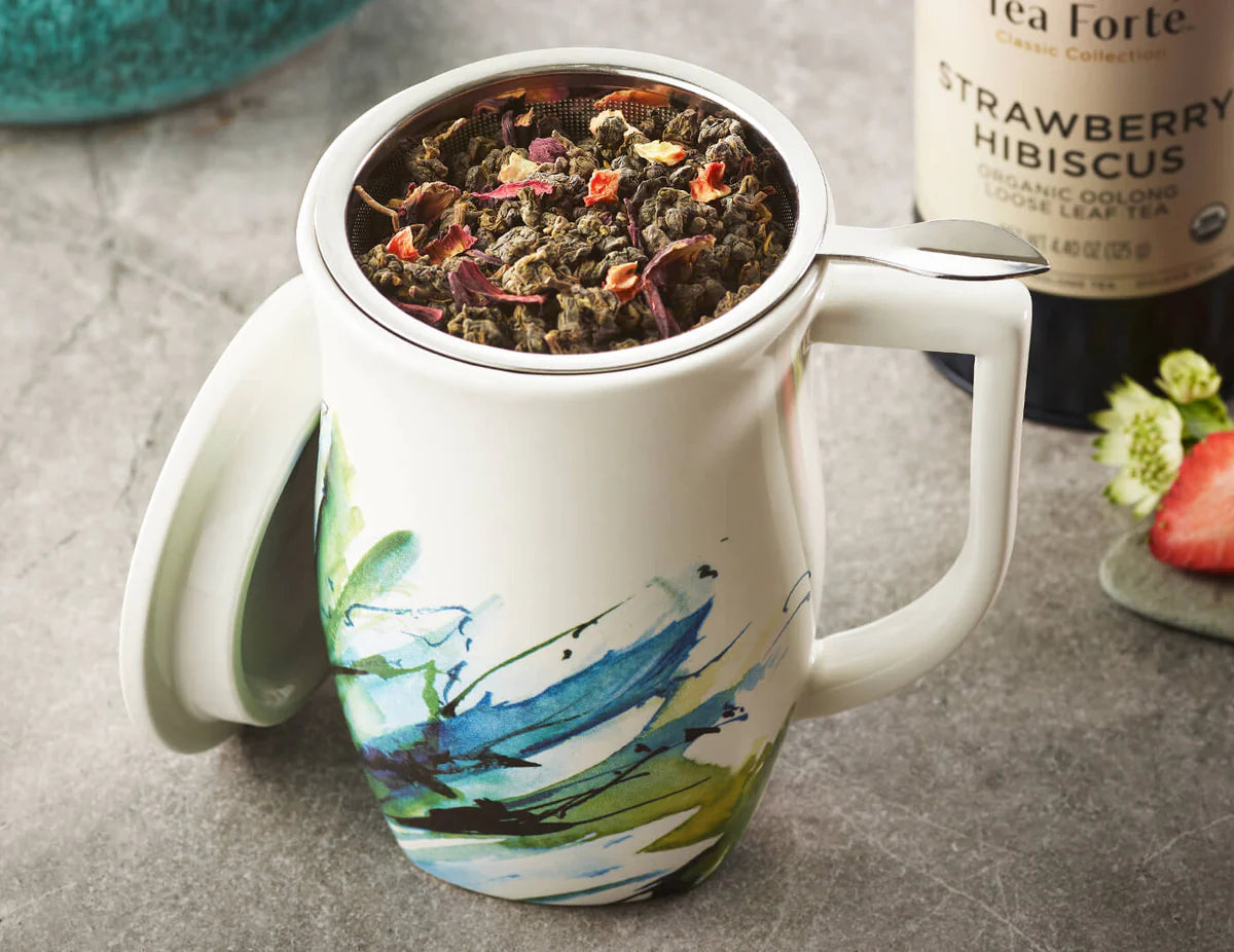 Fiore Steeping Cup Blue Agave with Infuser