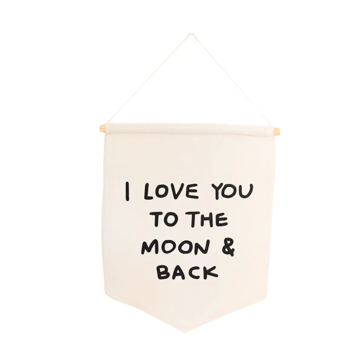 I Love You To the Moon and Back Hanging Sign