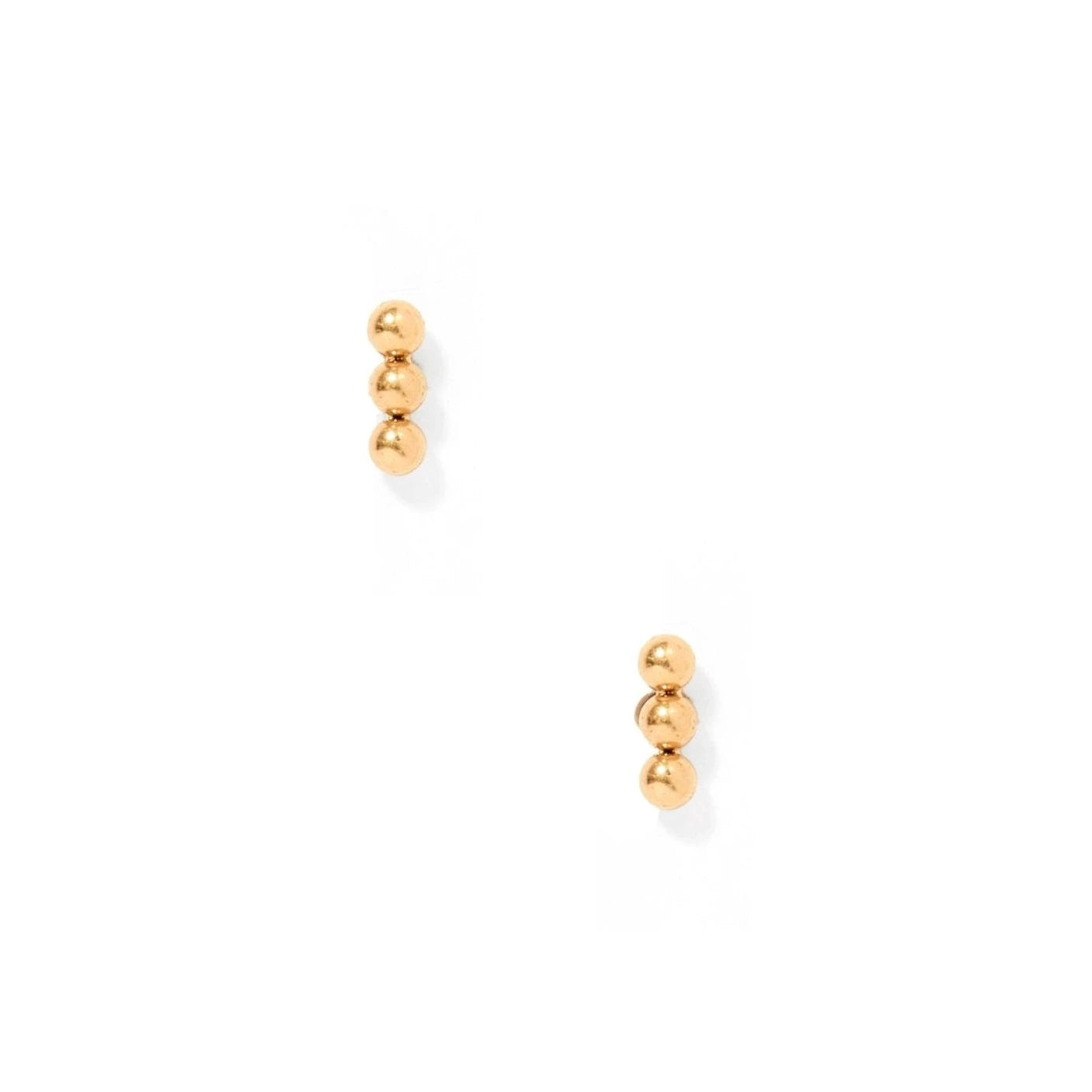 Micro Tally Gold Screwback Stud Earrings