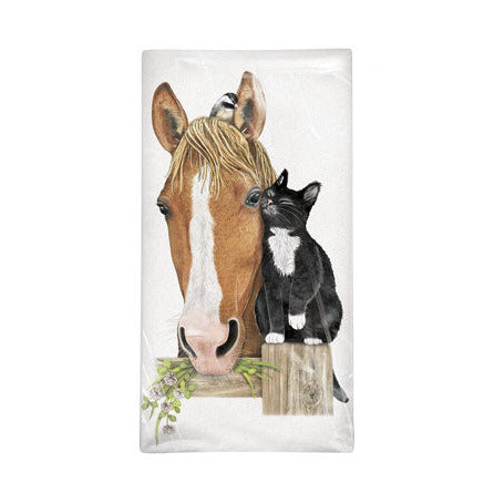 Horse and Cat Towel