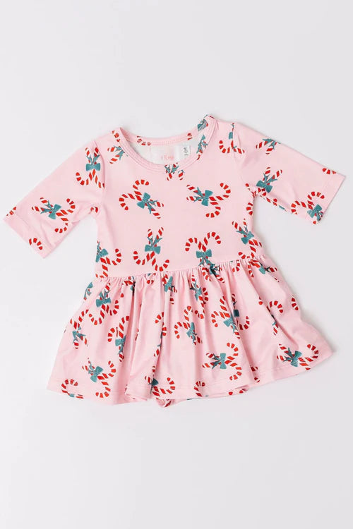 Pocket Twirl Dress Candy Cane Cutie